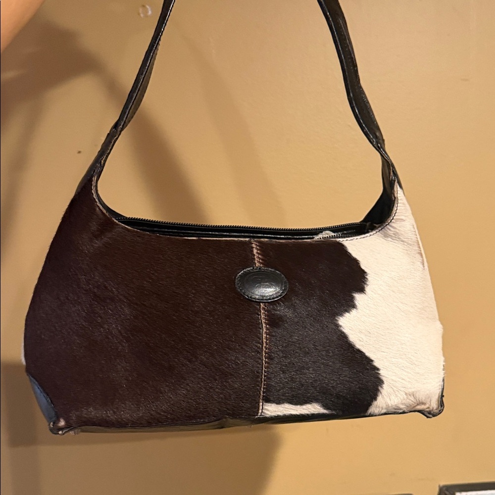 Made in Italy - 2010 Cowhide Shoulder Bag in Brown and White